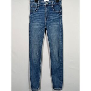 Zara Denim High Rise Skinny‎ Jeans Womens Blue Wash Comfort Stretch